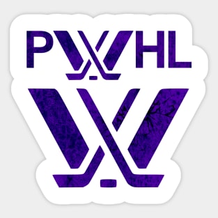PWHL Minnesota Distressed purple effect Sticker